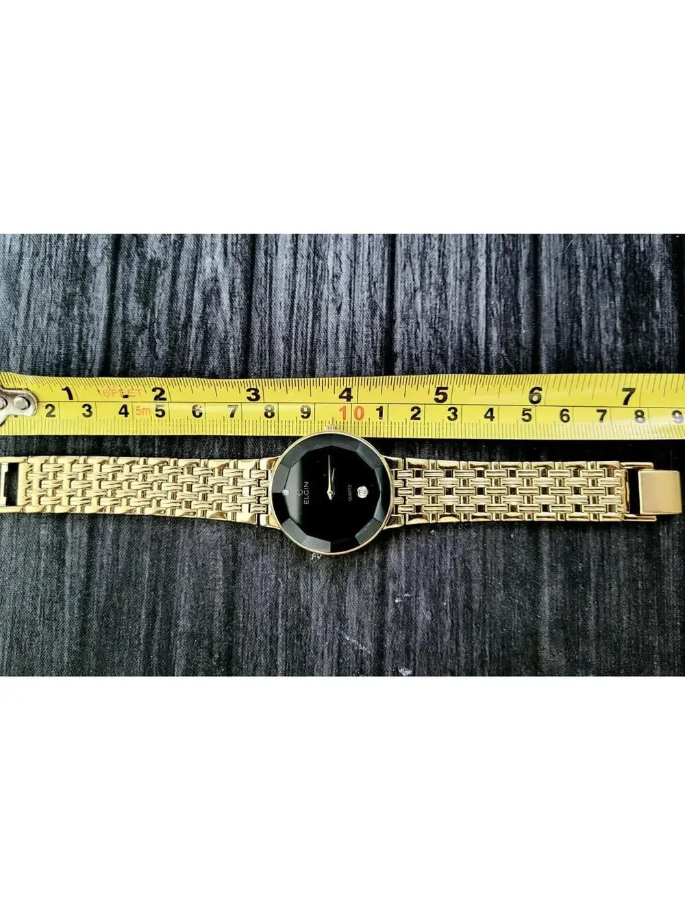 Rare Unisex Elgin‎ Diamond Dial Faceted Crystal Dress Watch